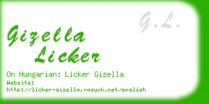 gizella licker business card